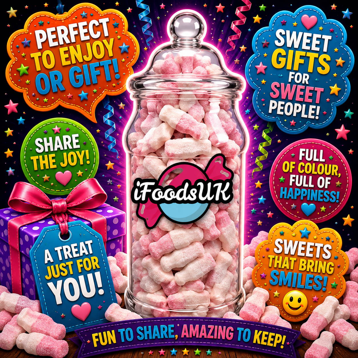 Barratt Powdered Strawberry Milkshake Bottles Gift Jar