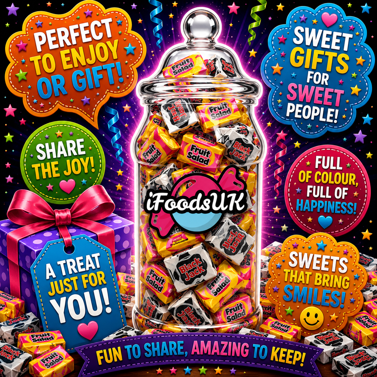 Black Jack & Fruit Salads Gift Jar