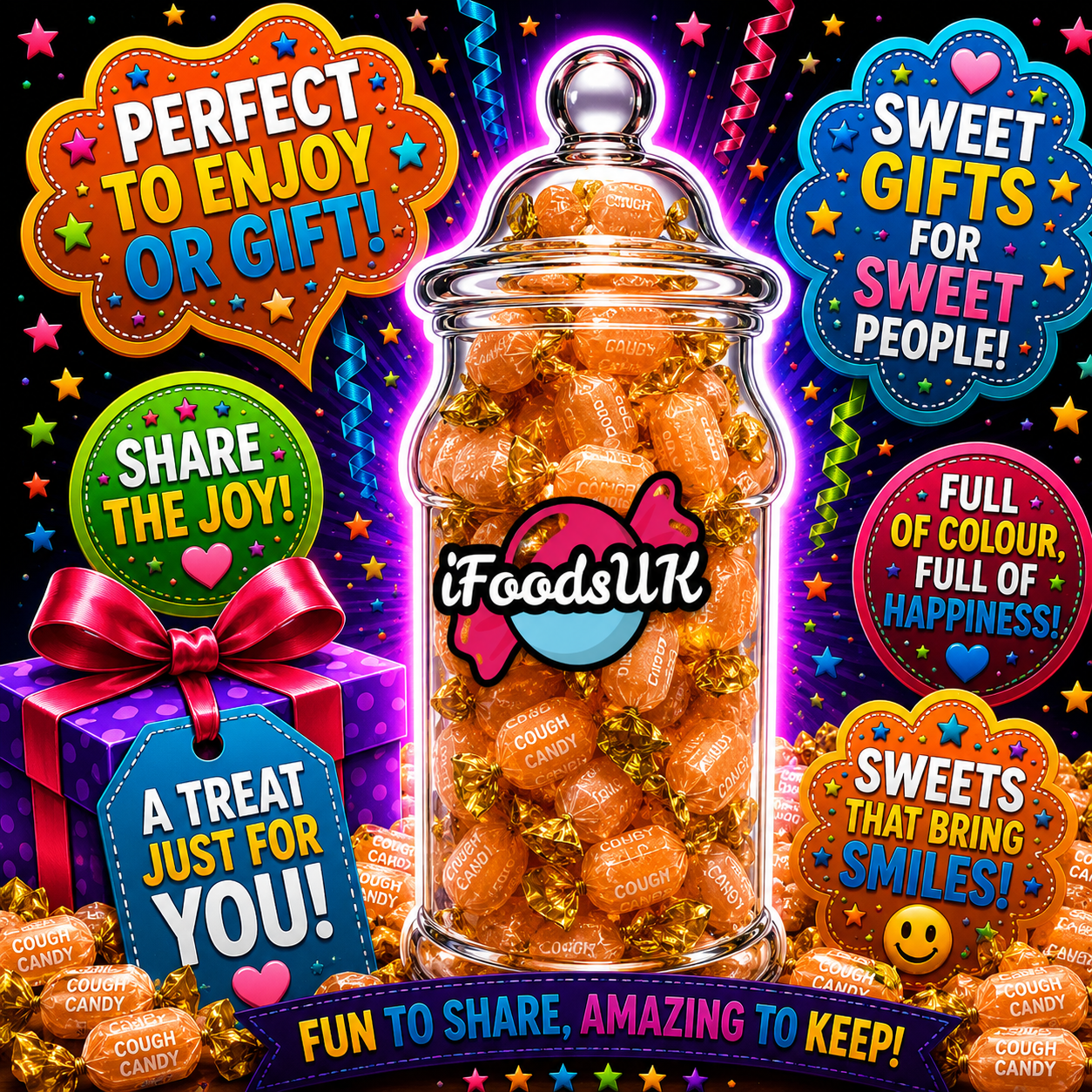 Cough Candy Gift Jar