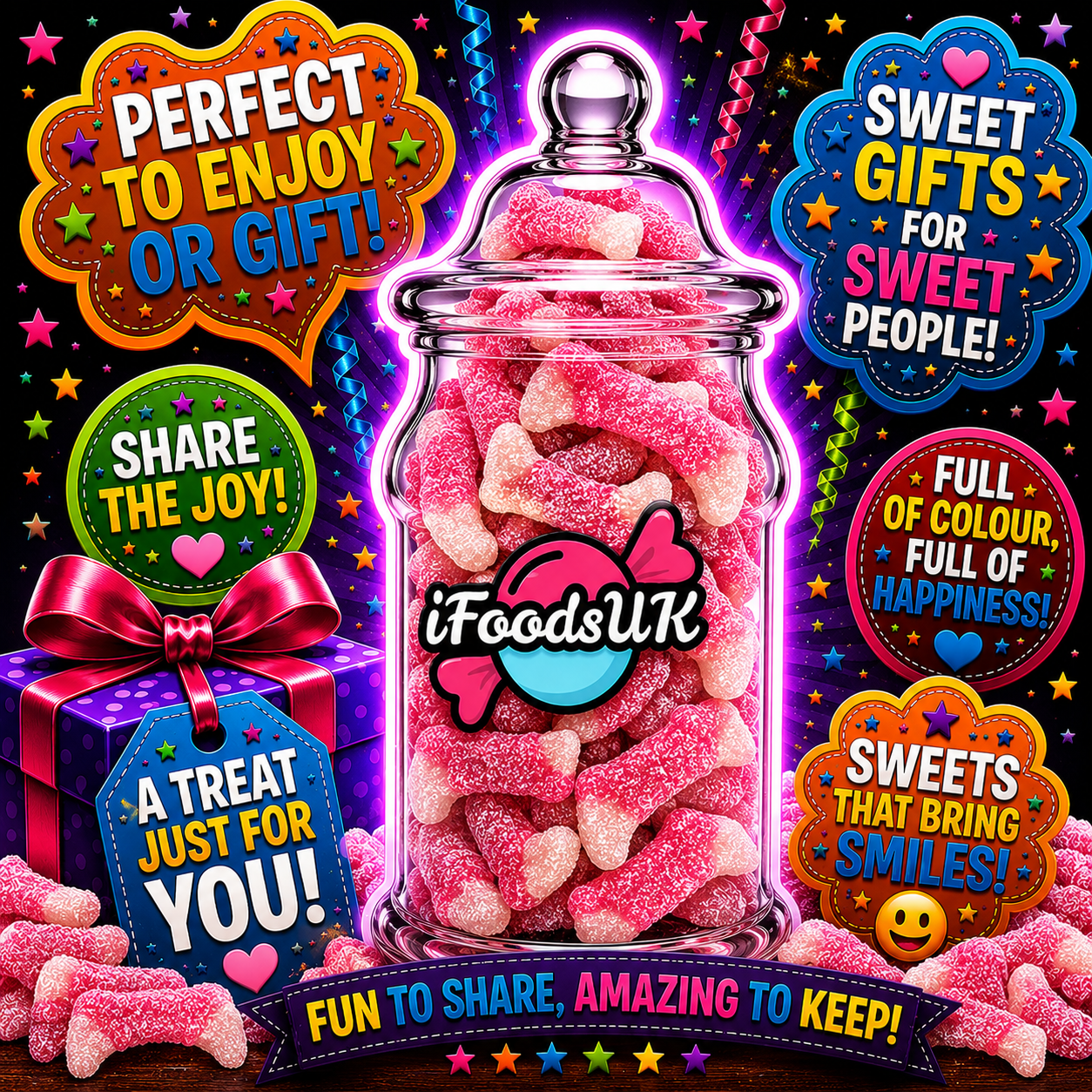 Fizzy Dracula Teeth Gift Jar