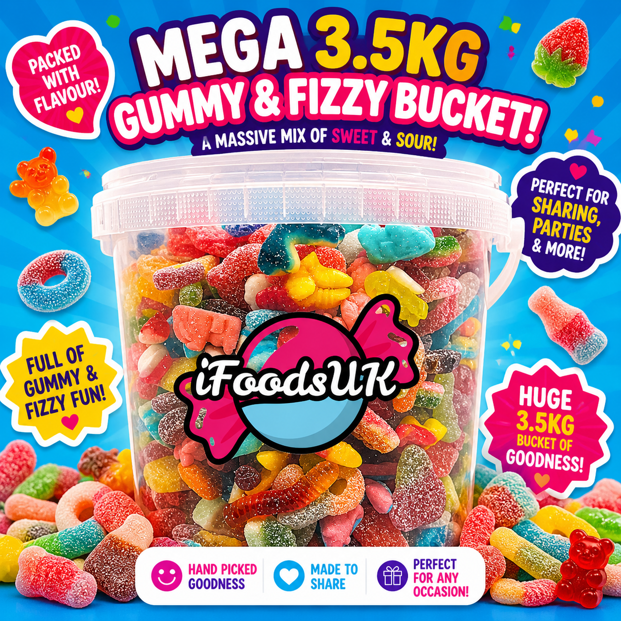 Mega Pick N Mix Sweets Bucket 3.5kg