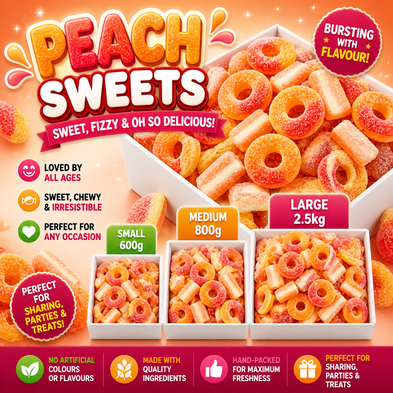 Peach Sweets Box