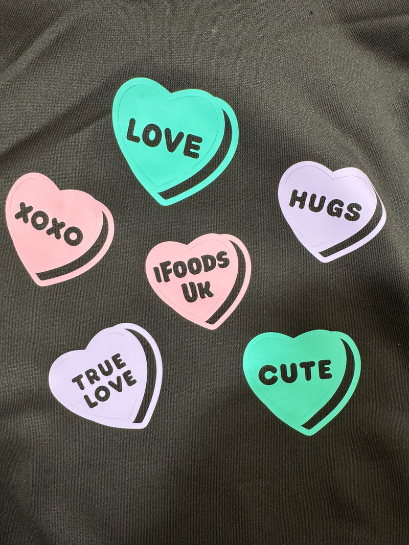 iFoodsUK Love Hearts Childrens Hoodie