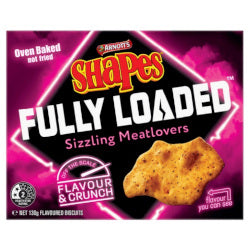 Arnott's Shapes Fully Loaded Sizzling Meatlovers 130g