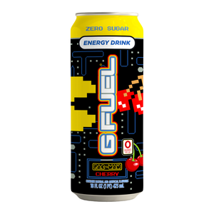 G Fuel Pac Man Power Pellet Cherry Lollipop Zero Sugar Energy Drink 473ml