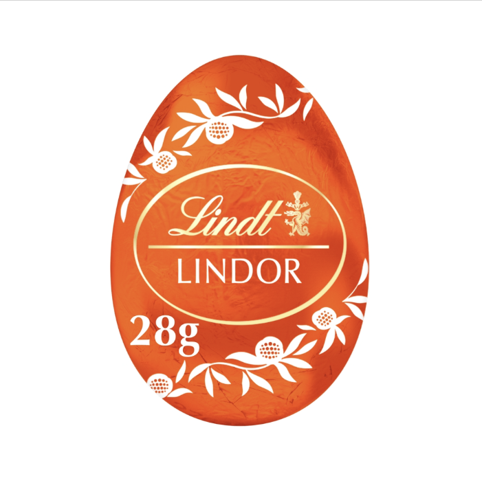 Lindt Lindor Filled Orange Chocolate Easter Egg 28g
