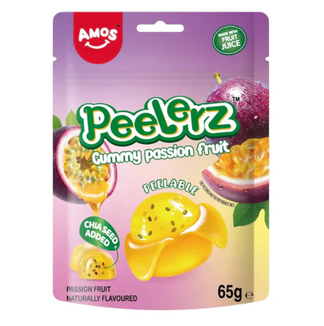 Amos Peelerz Gummy Passionfruit 65g