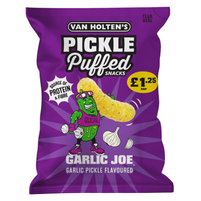 Van Holten's Garlic Joe Garlic Pickle Puffed Snacks 50g