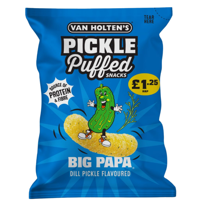 Van Holten's Big Papa Pickle & Dill Puffed Snacks 50g