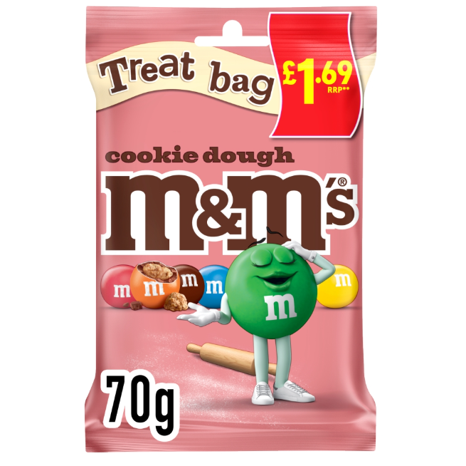 M&M's Cookie Dough Milk Chocolate Bag 70g