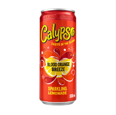 Calypso Blood Orange Zero Sugar Sparkling Lemonade 330ml