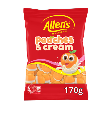 Allens Peaches & Cream 170g