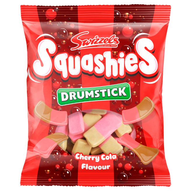 Swizzels Squashies Cherry Cola Flavour Drumstick Bag 120g