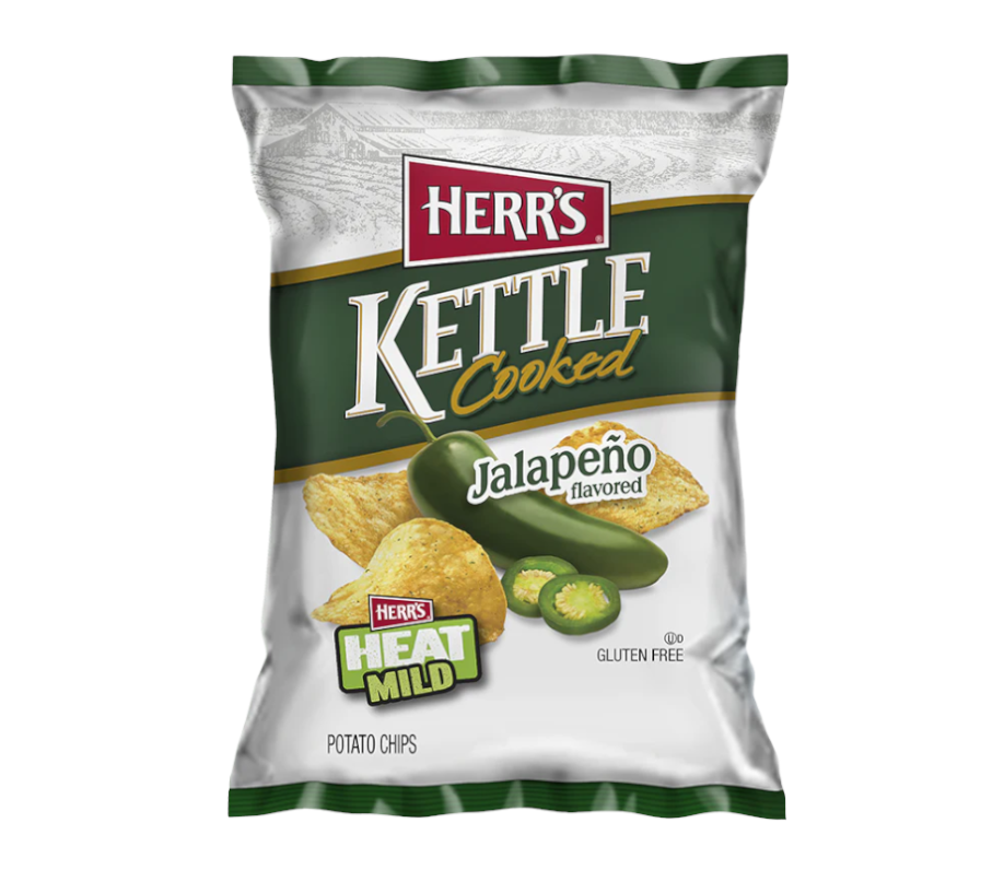Herr's Kettle Cooked Jalapeno Chips 142g