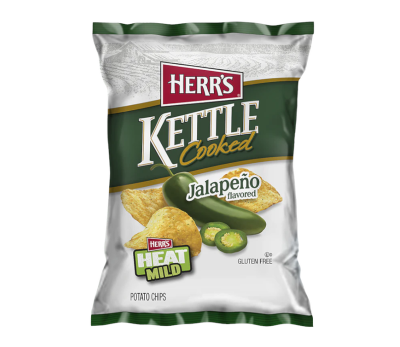 Herr's Kettle Cooked Jalapeno Chips 142g