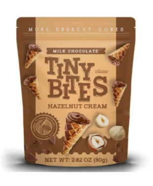 Tiny Bites Waffle Cones Hazelnut Cream 80g