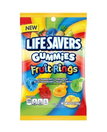 Lifesavers Gummies Fruit Rings 198g