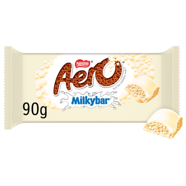 Aero Milkybar White Chocolate Sharing Bar 90g