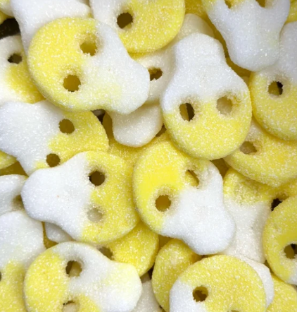 Fizzy White & Yellow Skulls