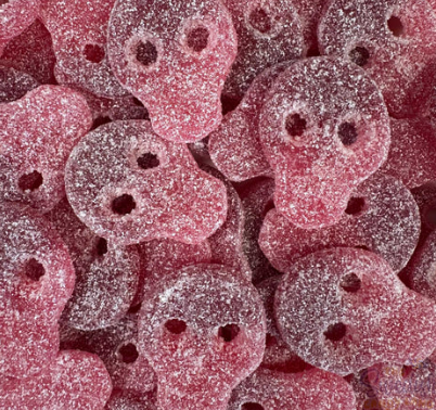 Fizzy Cherry & Pomegranate Skulls