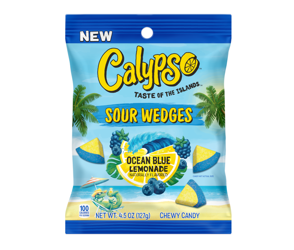 Calypso Sour Wedges Ocean Blue Lemonade 127g