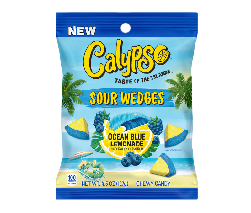 Calypso Sour Wedges Ocean Blue Lemonade 127g