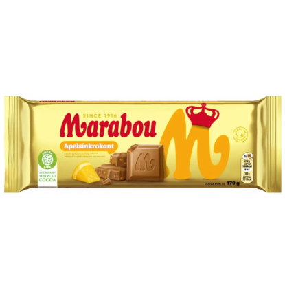 Marabou Apelsinkrokant – Milk Chocolate With Orange Crisp 170g