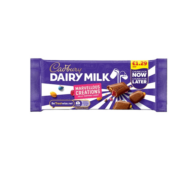 Cadbury Dairy Milk Marvellous Creations Jelly Popping Candy 56g