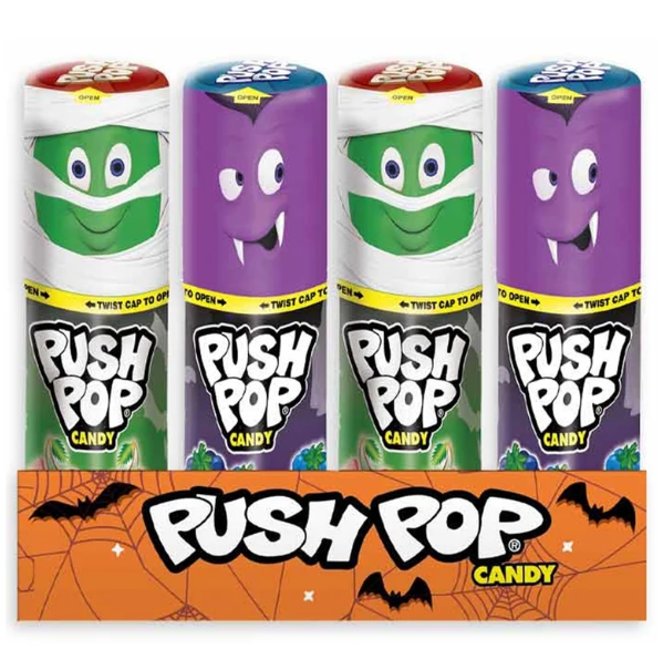 Bazooka Halloween Push Pop Single 14g