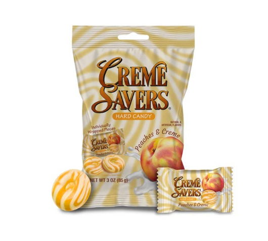 Creme Savers Hard Candy Peaches & Creme 85g