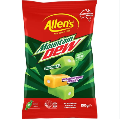 Allen’s Mountain Dew Chews 150g