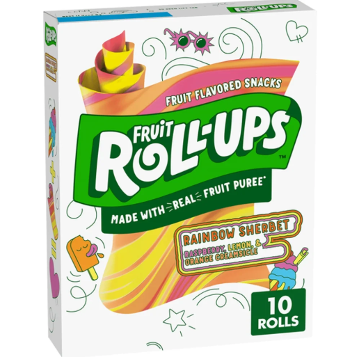 Fruit Roll-Ups Rainbow Sherbet 141g