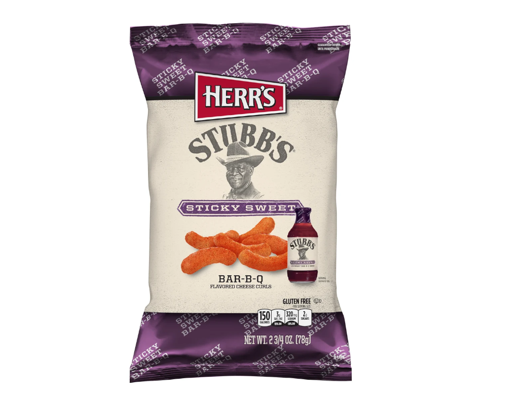 Herr's Stubb's Sticky Sweet Bar-B-Q Curls 78g