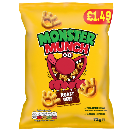 Walkers Monster Munch Roast Beef 72g