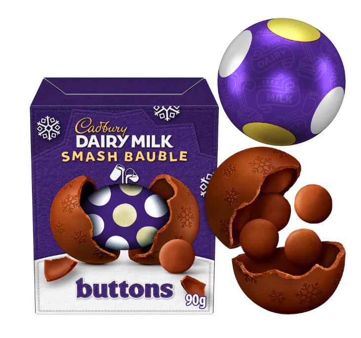 Cadbury Dairy Milk Smash Bauble Buttons 90g