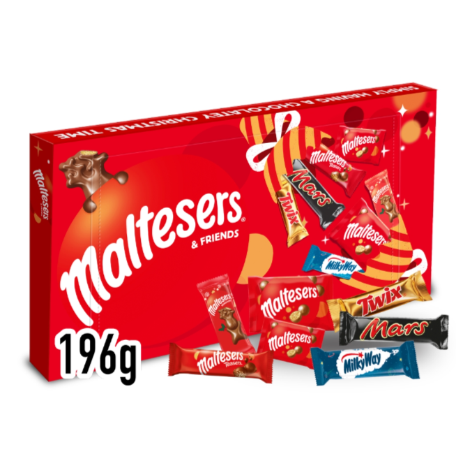 Maltesers and Friends Chocolate Large Christmas Selection Box 196g