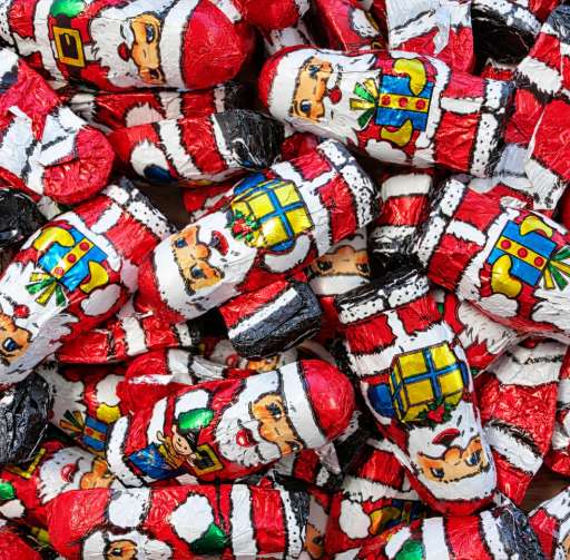 Milk Chocolate Foiled Santa's
