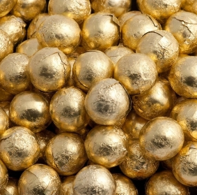 Milk Chocolate Gold Foiled Balls