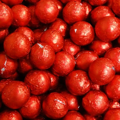 Milk Chocolate Red Foiled Balls