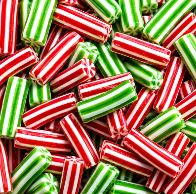 Green & Red Candy Poles