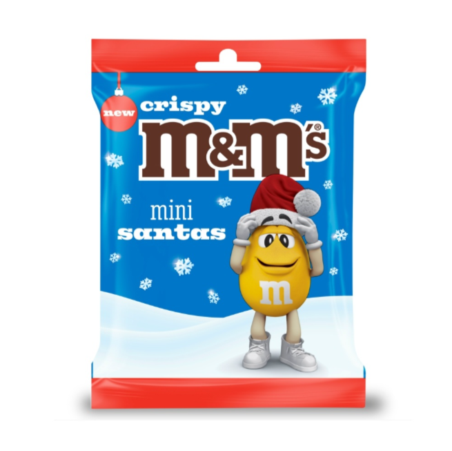 M&M's Christmas Mini Santa Chocolate Bag 55g
