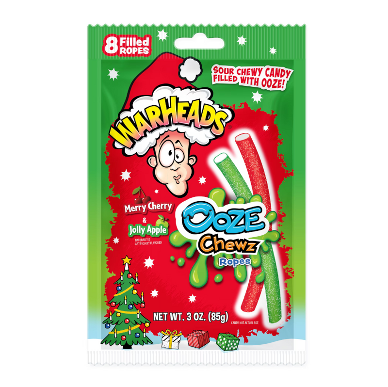 Warheads Ooze Chewz Holiday Ropes 85g