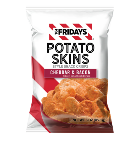 TGI Fridays Cheddar and Bacon Potato Skins Style Crisps 85.1g