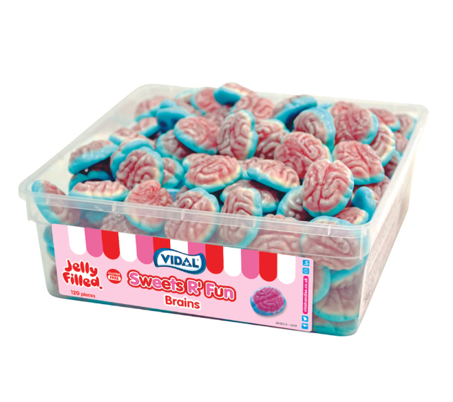 Vidal Jelly Filled Brains Tub - 120 Count