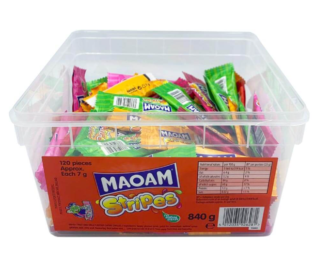 Maoam Stripes Tub 840g