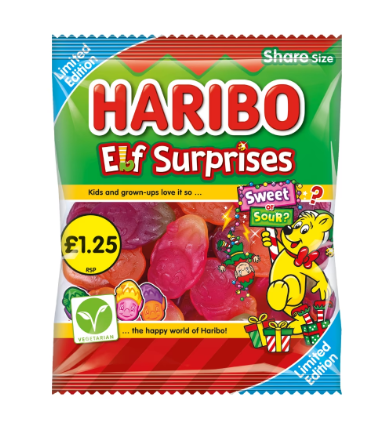 Haribo Limited Edition Elf Surprises Bag 140g