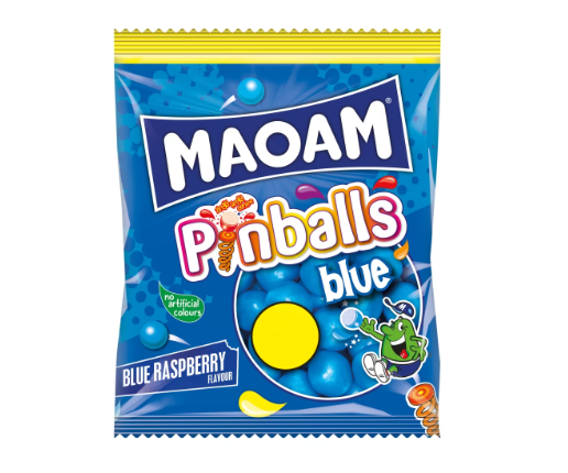 Maoam Pinballs Blue Raspberry Flavour 140g