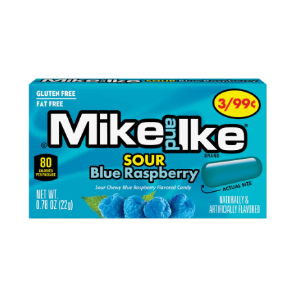 Mike & Ike Sour Blue Raspberry 22g