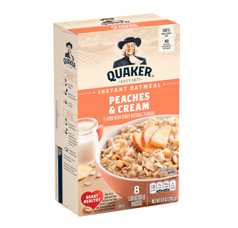 Quaker Instant Oatmeal Peaches & Cream 240g