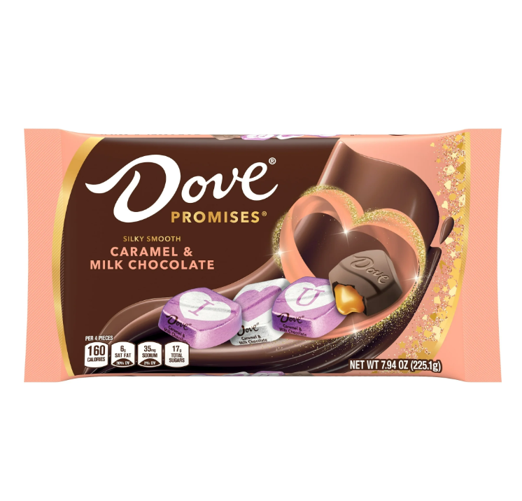 Dove Promises Love Notes Caramel & Milk Chocolate Valentine's Day Candy 225g